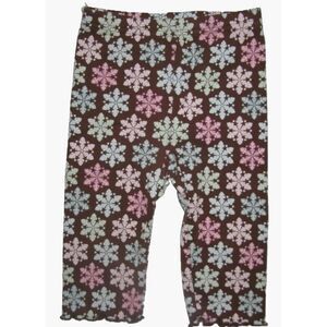 Gymboree baby girl brown pink blue green snowflake knit leggings pants 6-9-12